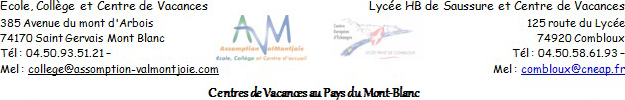 Logo Centre de vacances au pays du Mont-Blanc